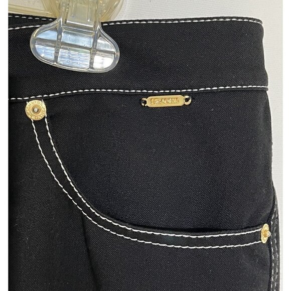 St John Sport Black White Stitches Stretch Jeans Pants - Picture 5 of 10